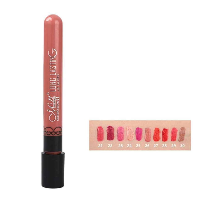 Hi,Fancy MENOW 38 Couleurs Rouge à Lèvres Liquide Mat Imperméable Longue Tenue Gloss pour les Lèvres Teinture pour les Lèvres Baume