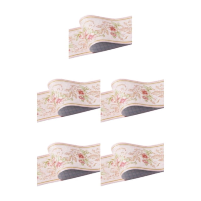 relayinert Wood Marbling SelfAdhesive Skirting Line Exquisite And Easy Maintenance And Environmentally Friendly PVC Durable pink garden 5Set