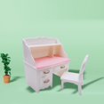 thumbnail image 4 of Xuanheng 1:12 Dollhouse Miniature Miniature Desk Chair Set Set, 4 of 8