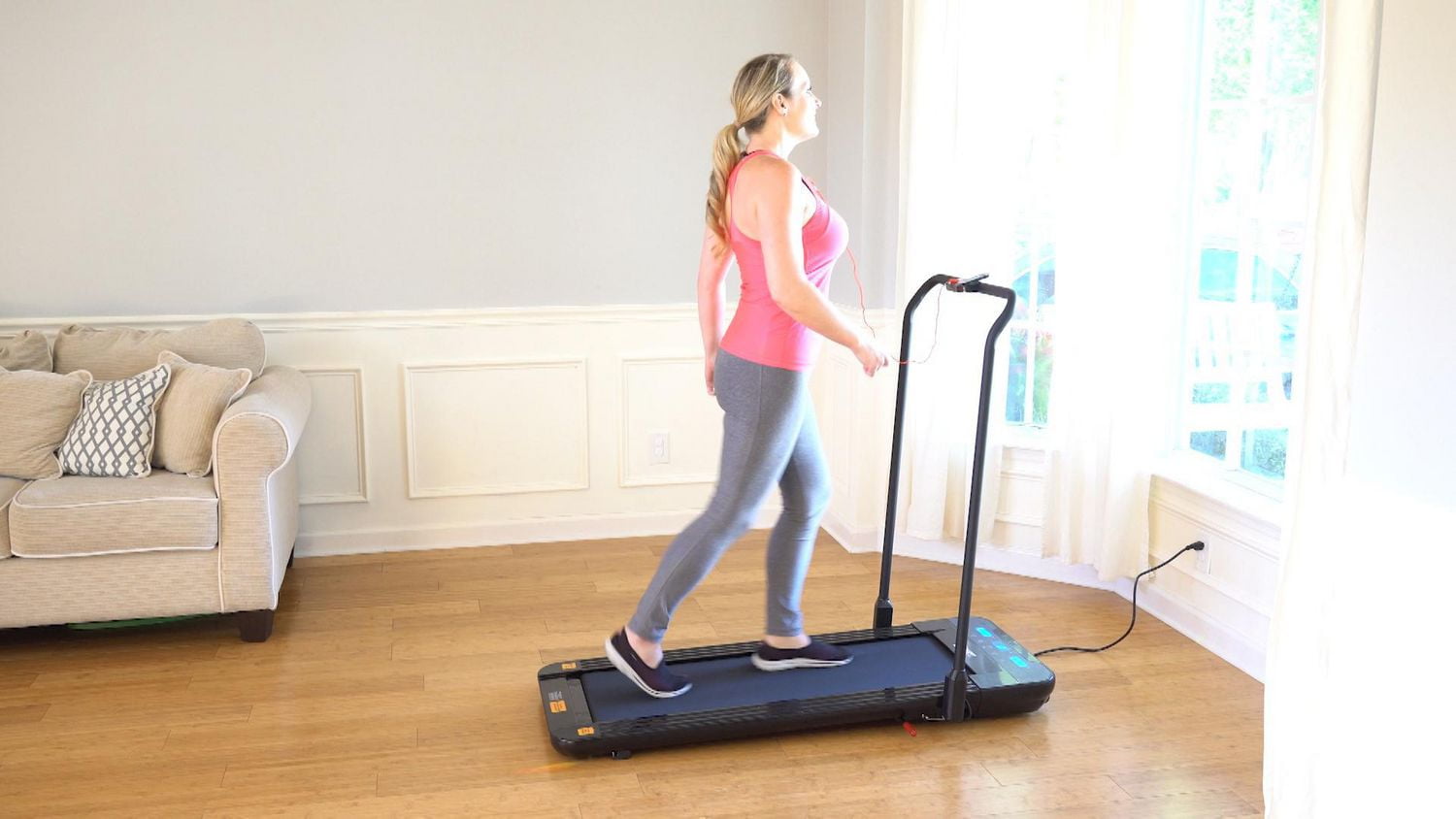 FitNation Slimline Pro Folding Walking Treadmill and FREE 30-day trial of Echelon FitPass membership
