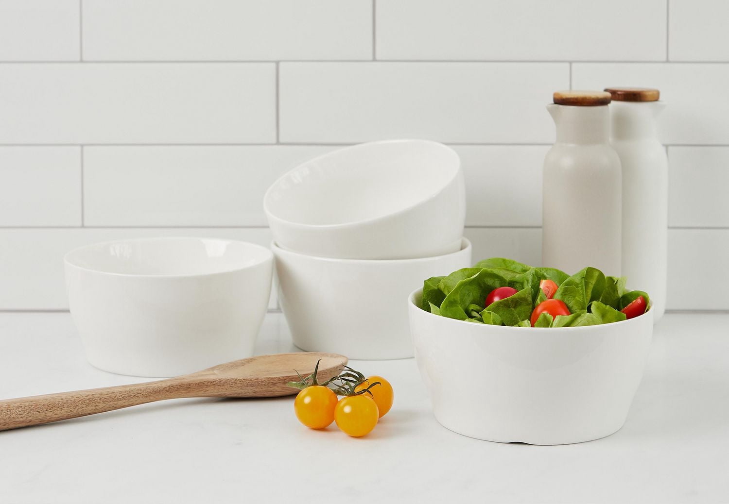 Safdie & Co. Ensemble Bols Celeste Porcelaine 4MCX Blanc