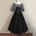 thumbnail image 2 of UPPADA Robes de Foire Renaissance pour Femmes, Robes Médiévales Irlandaises Traditionnelles Grande Taille, Robe à Volants, Corset, Robe Rétro de Cosplay, 2 of 5