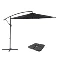 thumbnail image 1 of CorLiving 9.5ft Tilting Cantilever Outdoor Patio Umbrella with Steel Frame, 8 Support Arms, and Base Weights Included, 1 of 7
