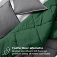 thumbnail image 4 of Bare Home Ultra-Soft Reversible Comforter - Goose Down Alternative - Full, Gray/Forest Green, 4 of 8