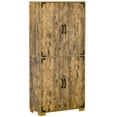 thumbnail image 1 of HOMCOM Armoire de Rangement Rustique Bibliothèque avec 4 Tablettes, Brun Rustique, 1 of 10