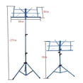thumbnail image 3 of tredstone Portable Folding Sheet Music Stand with Carry Bag Blue, 3 of 9