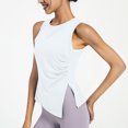 thumbnail image 2 of AherBiu Débardeurs d'Entraînement pour Femmes, Col Ras du Cou Fendu, Sans Manches, Légers, à Séchage Rapide, T-Shirts, 2 of 6