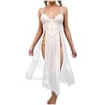 thumbnail image 2 of LSLJS Pyjama Aguichant en Dentelle à Décolleté Profond en Mesh pour Femmes, Jupe à Fente Latérale, Robe de Maison Longue, Ensemble de Pyjama pour Femmes, Robe de Pyjama pour Femmes, 2 of 5