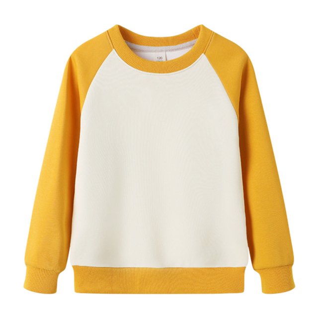 Cowsor Chandail à Col Rond pour Garçons et Filles, Chandail Colorblock à Manches Longues, Hauts Unis Décontractés