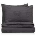 thumbnail image 4 of Bouclair Grey Wade - 3-Piece Duvet Cover Set Double, 4 of 10