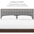 thumbnail image 3 of DG Casa Soloman Mid Century Modern Upholstered Platform Bed Frame, Queen Size, Gray, 3 of 10