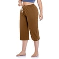 thumbnail image 4 of JIUKE Capri Pants for Women Elastic Waisted Drawstring Summer Lounge Cropped Sweatpants with Pockets, 4 of 7