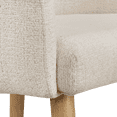 thumbnail image 4 of Bouclair White Fabric and Mango Wood Chair, 4 of 8