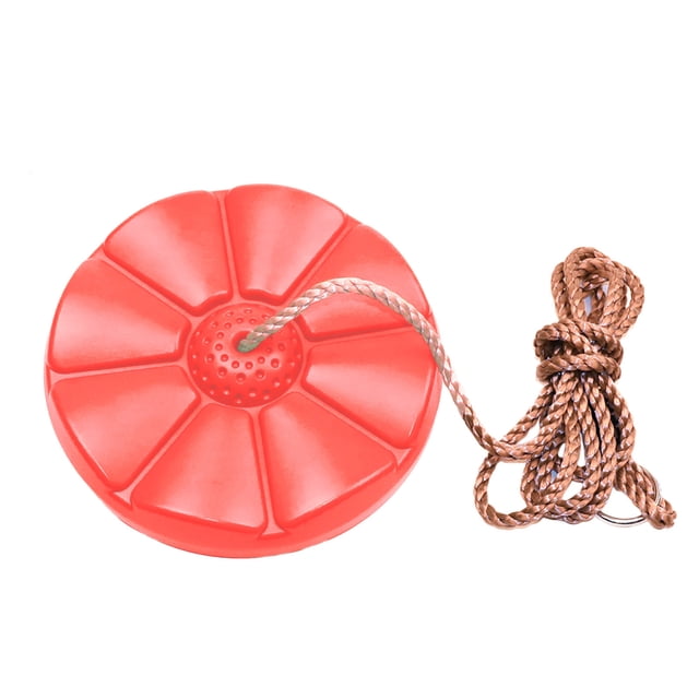11 Inch Outdoor Sports Swing Climbing Disc Seat With Petals Rope For Children Camping Hiking Adventure Play