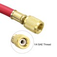 thumbnail image 3 of Unique Bargains Tuyau de Chargement Réfrigération 600 Psi 1,5 m 1/4 SAE, Connecteur à Filetage, Rouge, 3 of 4