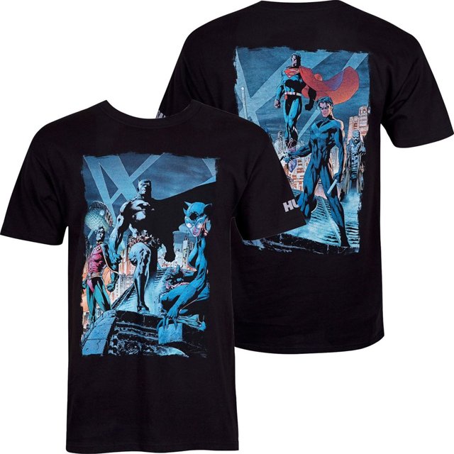 Batman Hush T-Shirt pour Homme avec Image de Réunion sur le Toit de la Bande Dessinée - Petit