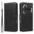 thumbnail image 2 of Wallet Case for Nothing Phone 3A Flip Cover with Card Slots, Magnetic Stand & Strap Black, 2 of 5