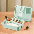 thumbnail image 1 of Birdeem 4 Compartment Lunch Box, Leak Proof Food Storage Container with Secure Lid, 8 Inch Plastic Meal Prep Snack Organizer for Kids Adults, 1 of 9