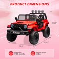 thumbnail image 3 of Royalbelle Red 24v Ride on Car for Ages 3-8, 2-Seater UTV Truck with Remote, 3 of 7