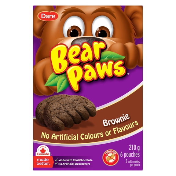 Biscuits moelleux Pattes d’ours Brownie, 210g (6 sachets)