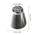 thumbnail image 2 of Stainless Steel Piping Nozzle Set Molding Flower Butter Extrusion Tool Baking Cake Piping Nozzle Set Proof Durable Smooth Piping Artifact Christmas Ceramic Happy Face Stampers Cookie for Baking, 2 of 3