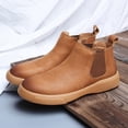 thumbnail image 4 of LSLJS Bottes à la Cheville pour Hommes, Bottes pour Hommes Polyvalentes de Printemps et Mi-Mollet, Couleur Unie, Plates, 4 of 5