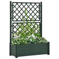 thumbnail image 1 of vidaXL Garden Planter with Trellis 100x43x142 cm PP Green, 1 of 4
