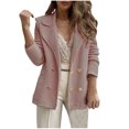 thumbnail image 1 of Timegard Cardigans pour Femmes Col à Revers Manches Longues Ouvert Boutons Manteau Doux Automne Décontracté Ajusté Haut, 1 of 6