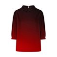 thumbnail image 5 of RXIRUCGD Haut Décontracté Rétro pour Femme à Imprimé, Manches 3/4, Haut/chemise à Manches en V, Rouge, Taille : 2TG, 5 of 5