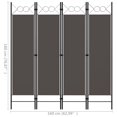 thumbnail image 4 of vidaXL 4-Panel Room Divider Anthracite 160x180 cm, 4 of 4