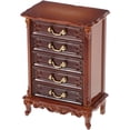 thumbnail image 3 of Durable Mini House Wooden Cabinet for Decoration Brown Color Safe and Detailed Design Fits Perfectly, 3 of 8