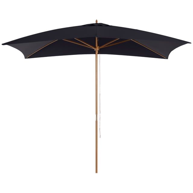 Outsunny Patio Umbrella Sun Outdoor Umbrella with Bamboo Ribs for Garden