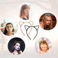 thumbnail image 2 of maskred 2pcs/set Stylish And Serviceable Leopard Kitty Hair Hoops For Daily Cute And Stylish Hoops For Girls 1Set, 2 of 6