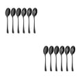 thumbnail image 3 of Wweixi 6pieces Lightweight And Portable Stainless Steel Set For Easy Dining On Go Stainless Steel Spoons Easy To Clean black 2Set, 3 of 6