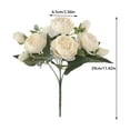 thumbnail image 2 of LSLJS Artificial Flowers 5-Fork Embroidered Peony Vintage Silk Stems Reusable Bouquet for Home Party Office Wedding Reunite Reception Table Decoration Artificial Flowers, 2 of 5