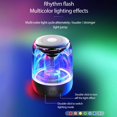 thumbnail image 4 of Haut-parleur Compatible Bluetooth Portable 12 Heures Batterie Design Transparent LED Lumières 6D Stéréo Intelligent Réduction du Bruit Noir, 4 of 12