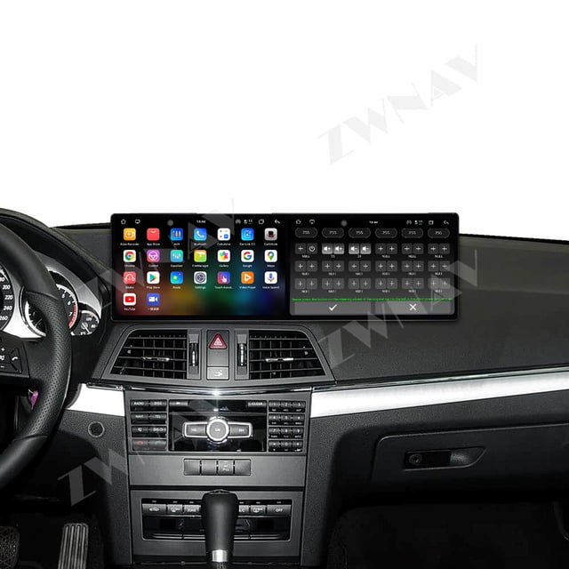 ZWNAV Dual 9.1 inch Screen Car Radio For Mercedes-Benz E 2-door coupe W212 2012-2014 Android 15 Multimedia Player GPS Navigation Auto DSP Stereo Host
