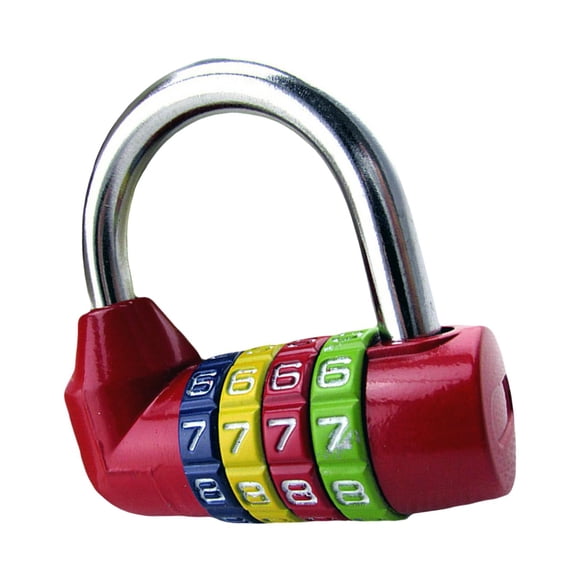 crativent Waterproof 4 Digit Combination Safe Padlock Number Lock Gym Locker Red Type 4