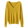 thumbnail image 4 of EGNMCR Chandail à Col Rond Mode Femme Décontracté Col Semi-Montant Couleur Unie Ample Base Tricoté Chandail Femme Blouse Polyester, 4 of 4