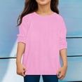 thumbnail image 2 of TIEVOSA Garçons Filles Automne Manches Longues T-Shirt Uni à Imprimés Hauts pour 2-3 Ans (Rose), 2 of 4