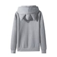 thumbnail image 1 of QIPOPIQ Chandails à Capuchon pour Femmes et Filles, Mignons avec Oreilles de Chat, Chandail à Enfiler Imprimé Fantaisie, Liquidation, 1 of 3