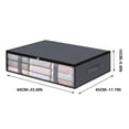 thumbnail image 2 of Underbed Storage Bag with Clear Window - Foldable Non-Woven Fabric Organizer for Clothes, Blankets & Quilts, 60x45x15cm Large Capacity Breathable Moving Packing Bag, 2 of 2
