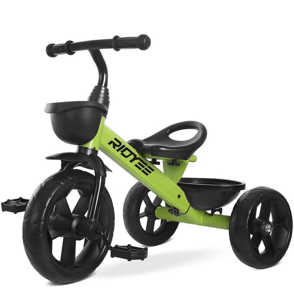 RIDYEE Toddler Tricycle for 1.5 to 5 Years, Tricycle for Ages 2-4 Years, Extra-Wide Rear Wheelbase for Stability, Trikes for Kids 1-3 with Dual Stora