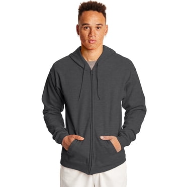 Hanes pour Hommes ComfortBlend EcoSmart Chandail à Capuchon à Fermeture Éclair Intégrale, S, Blanc