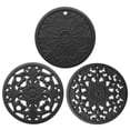 thumbnail image 2 of Kitchen Set Pots and Pans Non-Slip Carved Potholders Kitchen Heat Protection Pad for Countertop Set of 3, 2 of 4