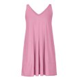 thumbnail image 4 of Gspmoly Robe pour Femme, Robe de Mode pour Femme Vacances Été Jachère Sans Manches Couleur Unie Taille Haute Robe de Soirée pour Femme jusqu'à 60 % de Rabais, 4 of 8
