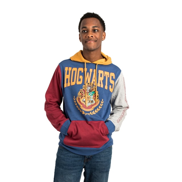 Bioworld Harry Potter Varsity Hogwarts Adult Graphic Hoodie Multicolored