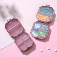 thumbnail image 2 of ‌Portable Plastic Storage VC Box with Six Spaces‌ - Mini Travel Size, Perfect for Vitamins & Medications, Lightweight & Durable Easy to Open & Close, 2 of 6