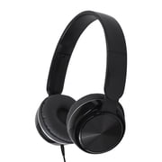 Wired Over-Ear Headphones with Microphone, 40mm Subwoofer, Noise Reduction, Adjustable Headband, Universal for PC/Mobile - Black