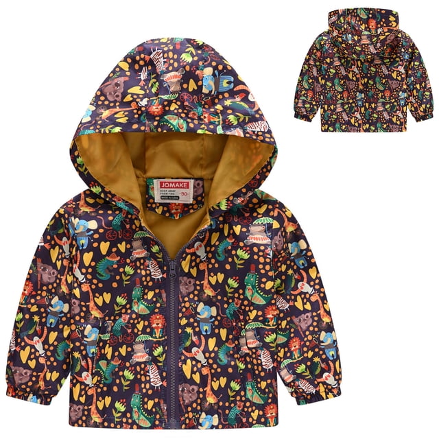 Kids Winter Coat Solid Color Cartoon Printed Lightweight Jacket Windproof Jacket Winter Jacket 4-5 Years Kids Clothes